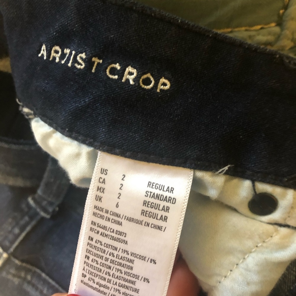 American Eagle artist crop distressed jean - Picture 3 of 6